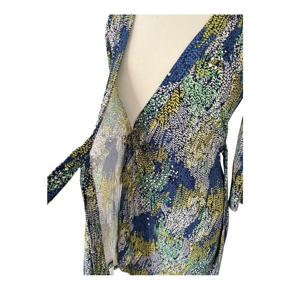 BCBGMaxAzria Adelle Floral Long Sleeve Dress Wrap Dress - Picture 3 of 5